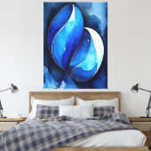 Marine kobaltbogen canvas afdruk (Insitu (Slaapkamer))