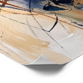 Marine koper abstracte geestposter poster (Hoek)