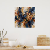 Marine koper abstracte geestposter poster (Keuken)