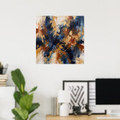 Marine koper abstracte geestposter poster (Thuiskantoor)
