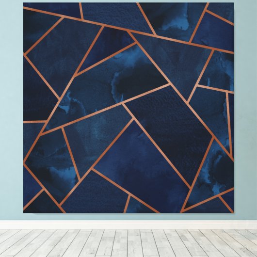 Marine & Koper Geo Canvas Afdruk (Insitu (Houten vloer))