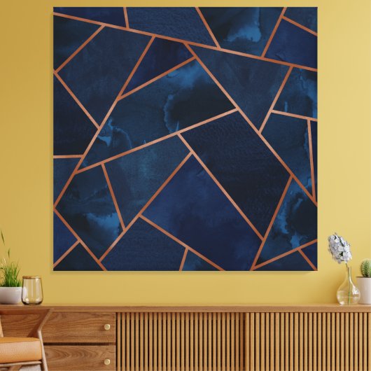 Marine & Koper Geo Canvas Afdruk (Insitu (Woonkamer))