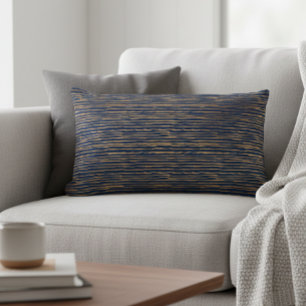 Marine koper metallic moderne strepen kussen