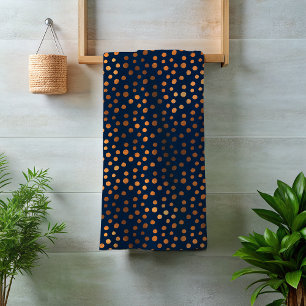 Marine koperen metalen polka stippen bad handdoek