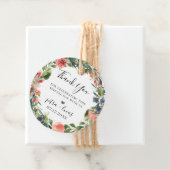 Marine-koraal botanische bloemenslingers bedankjes labels (In situ)