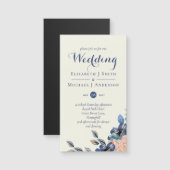 Marine Koraal Elegantie - Bloemige Trouwitems (Voorkant / Achterkant)