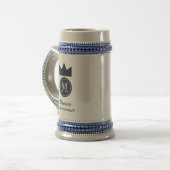 Marine Kroon Monogram Bruidsjonker Bierpul (Voorkant links)