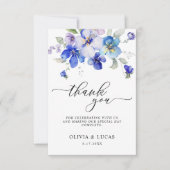 Marine Lavendel Bloemen Mauve Pansies Lente Bruilo Bedankkaart (Voorkant)