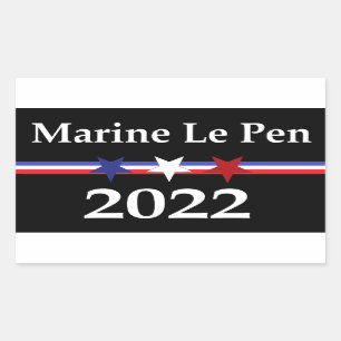 Marine Le Pen Rechthoekige Sticker