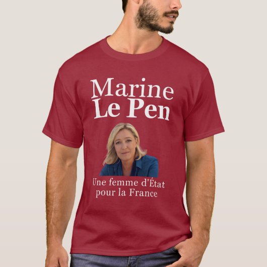 Marine Le Pen voor President T-shirt (Voorkant)