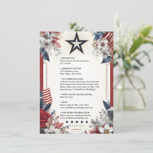 Marine Leger Oorlog Marine Tactisch Militair Huwel Informatiekaartje (Staand voorkant)