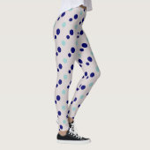 Marine & Lichtgroene Stippen Leggings (Rechts)