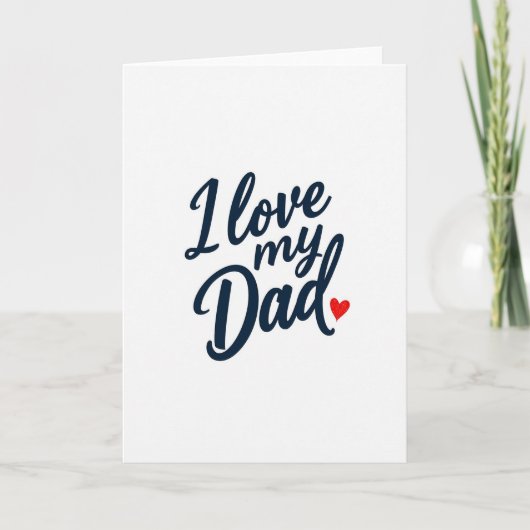 Marine Liefde Papa Script Kaart (Voorkant)
