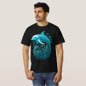 Marine Life Art | Dolfijn Grafisch Ontwerp T-shirt (Voorkant volledig)