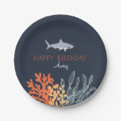 Marine Life Birthday Papieren Bordje (Voorkant)