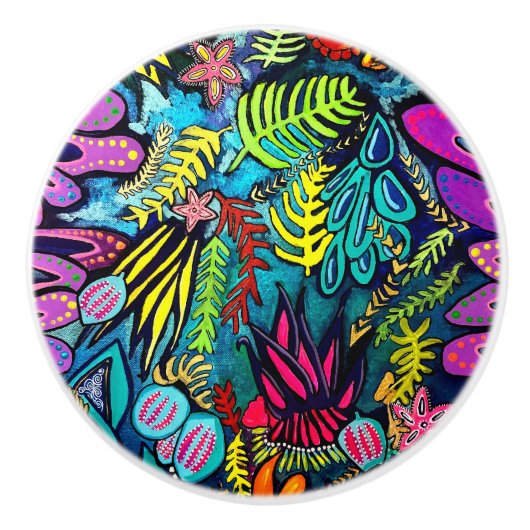 Marine Life Ceramic Knob. Keramische Knop (Voorkant)
