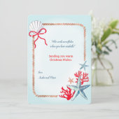 Marine Life Christmas-Kaart Kaart (Staand voorkant)