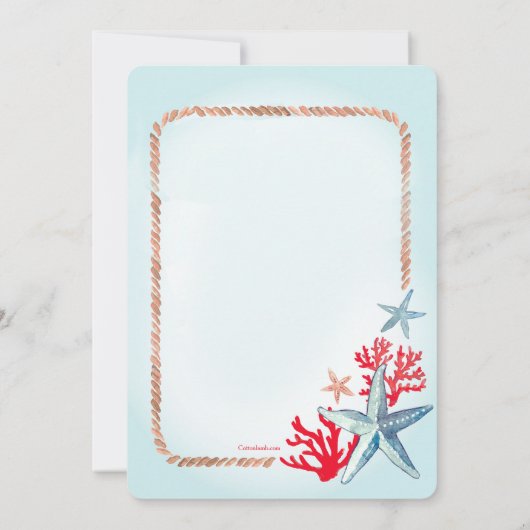 Marine Life Christmas-Kaart Kaart (Achterkant)