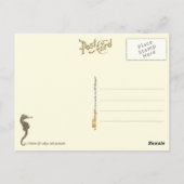 Marine Life Collage met postzegels en postzegels Briefkaart (Achterkant)