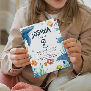 Marine Life Fish and Corals Kinderverjaardagsfeest Kaart