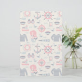 Marine Life Patroon Briefpapier (Staand voorkant)