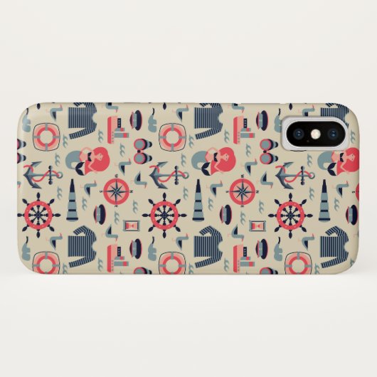 Marine Life Patroon Case-Mate iPhone Case (Achterkant (horizontaal))