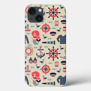 Marine Life Patroon iPhone 13 Hoesje