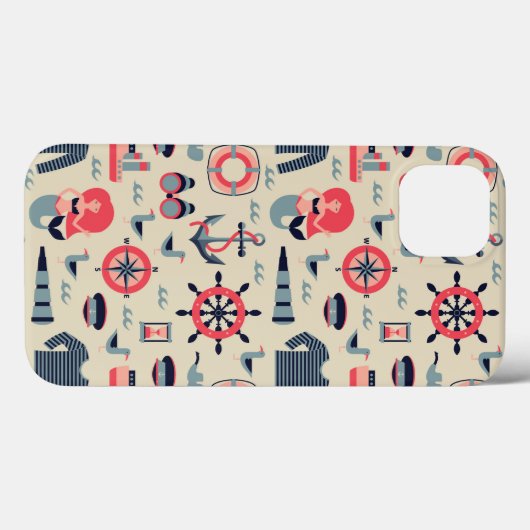 Marine Life Patroon Case-Mate iPhone Case (Achterkant (horizontaal))