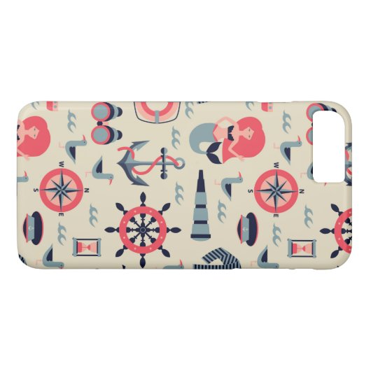 Marine Life Patroon Case-Mate iPhone Case (Achterkant (Horizontaal))