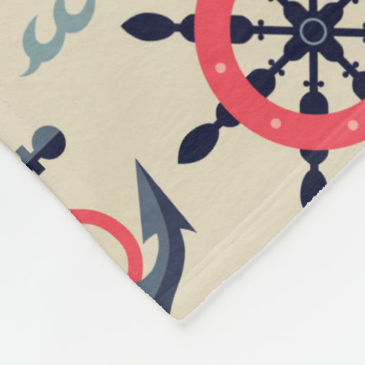 Marine Life Patroon Fleece Deken (Hoek)