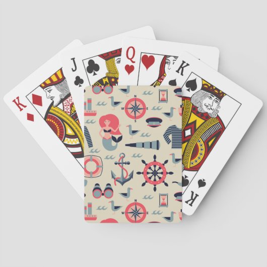 Marine Life Patroon Pokerkaarten (Achterkant)