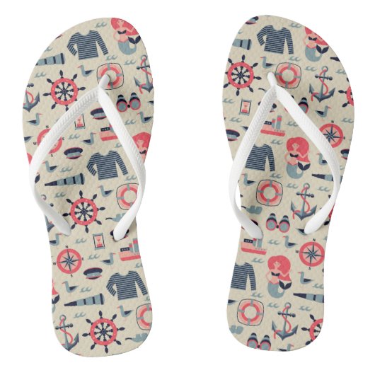 Marine Life Patroon Teenslippers (Voetbed)