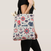 Marine Life Patroon Tote Bag (Dichtbij)