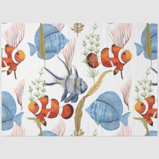 Marine Life Serie Ontwerp 33 Tissuepapier (Voorkant)