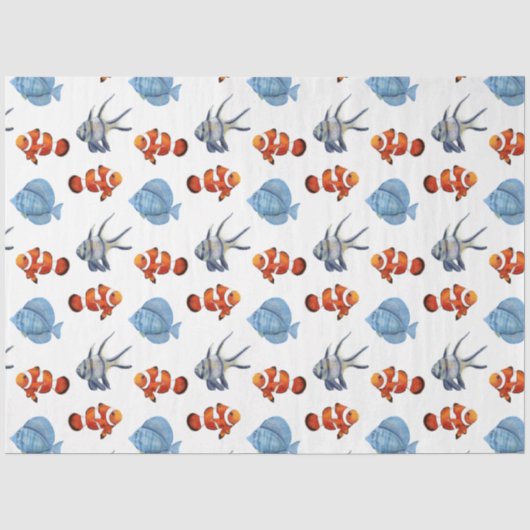 Marine Life Series Design 4 Vloeipapier Tissuepapier (Voorkant)