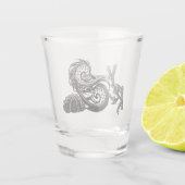 Marine Life Sketch - Shell pile Shot Glas (Achterkant)