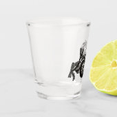 Marine Life Sketch - Shell pile Shot Glas (Links)