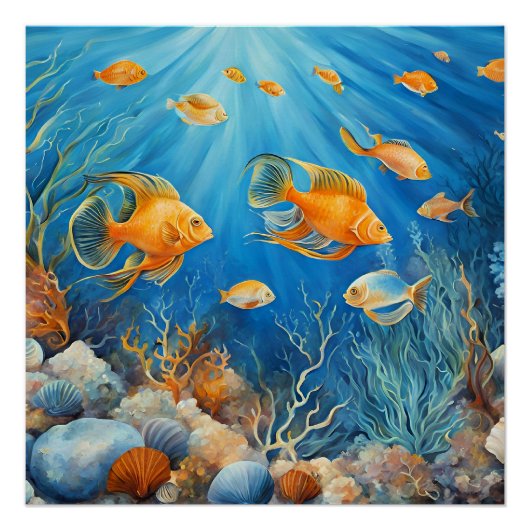 Marine Life with Exotic Fish Perfect Poster (Voorkant)
