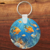 Marine Life with Exotic Fish Sleutelhanger (Achterkant)