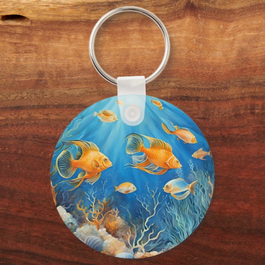 Marine Life with Exotic Fish Sleutelhanger (Voorkant)