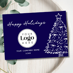 Marine Logo Kerst Zakelijke Dankkaart Feestdagenkaart