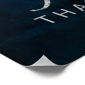 Marine Luster Blauwe Kaarten & Cadeaus Huwelijk Ta Poster (Hoek)