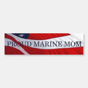 Marine Ma American Flag Bumpersticker