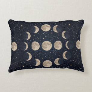 🌙 Marine Maanfasen Hemels Nachtstijl 🌙 Accent Kussen
