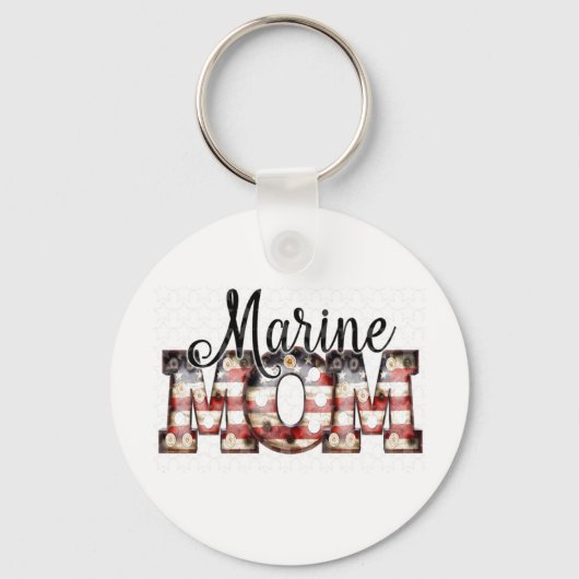 Marine Mam Button Sleutelhanger (Voorkant)
