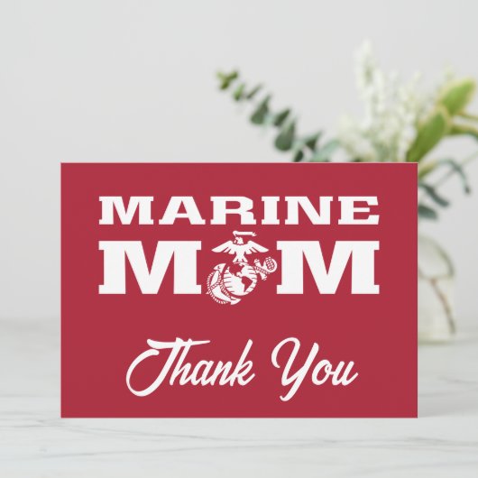 Marine mama bedankkaart (Staand voorkant)