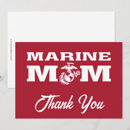 Marine mama bedankkaart (Voorkant / Achterkant)