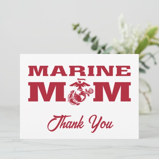 Marine mama bedankkaart (Staand voorkant)