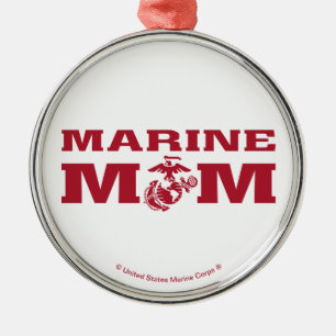 Marine mama metalen ornament