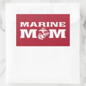 Marine mama rechthoekige sticker (Tas)